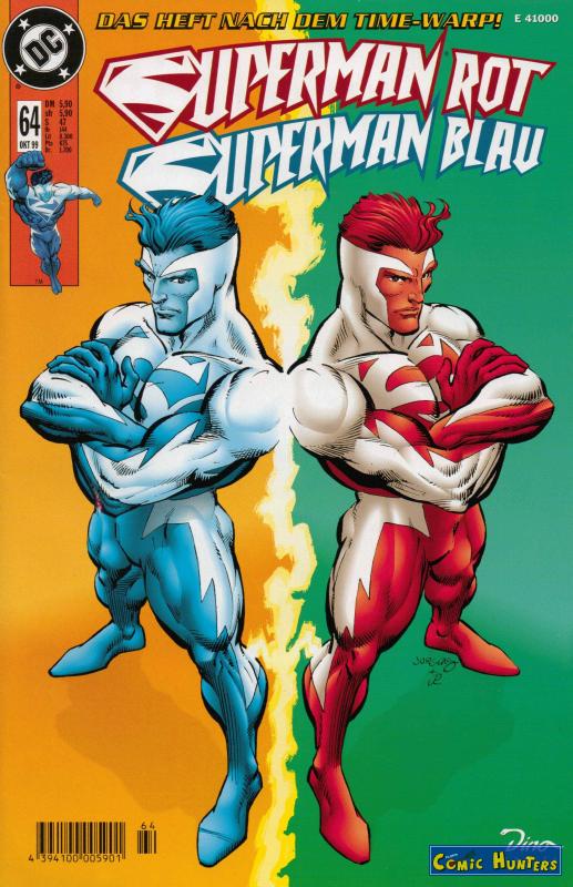 comic cover Superman Rot Superman Blau 64