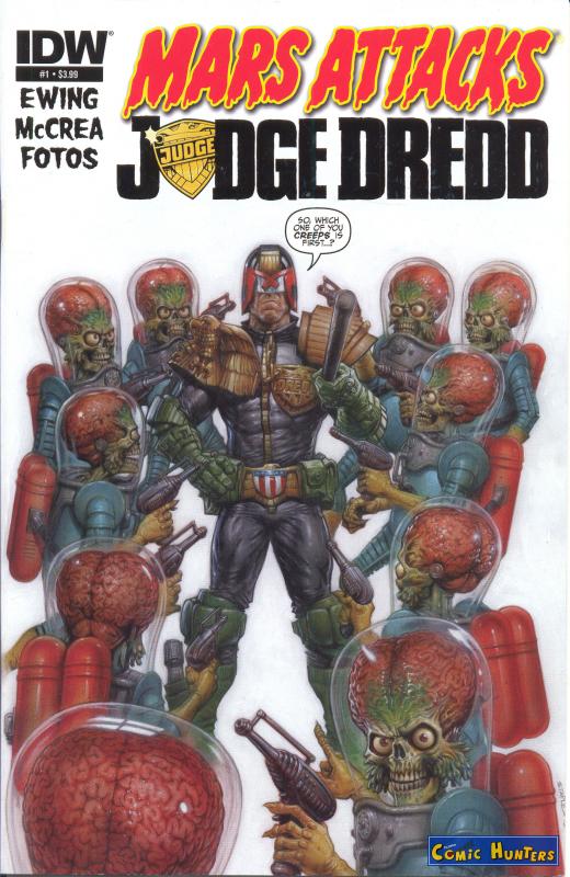 comic cover Mars Attacks Judge Dredd 1