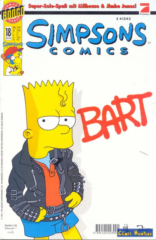 comic cover Simpsons Comics 18