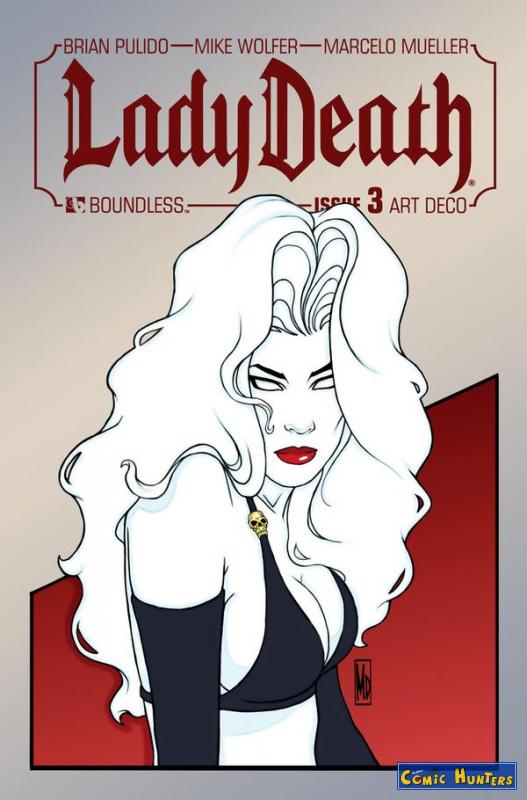 comic cover Lady Death (Art Deco Variant Cover-Edition) 3