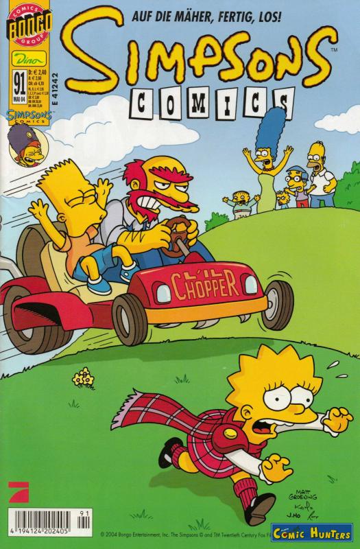 comic cover Simpsons Comics 91