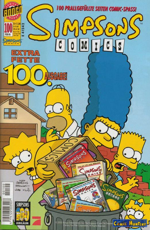 comic cover Simpsons Comics 100